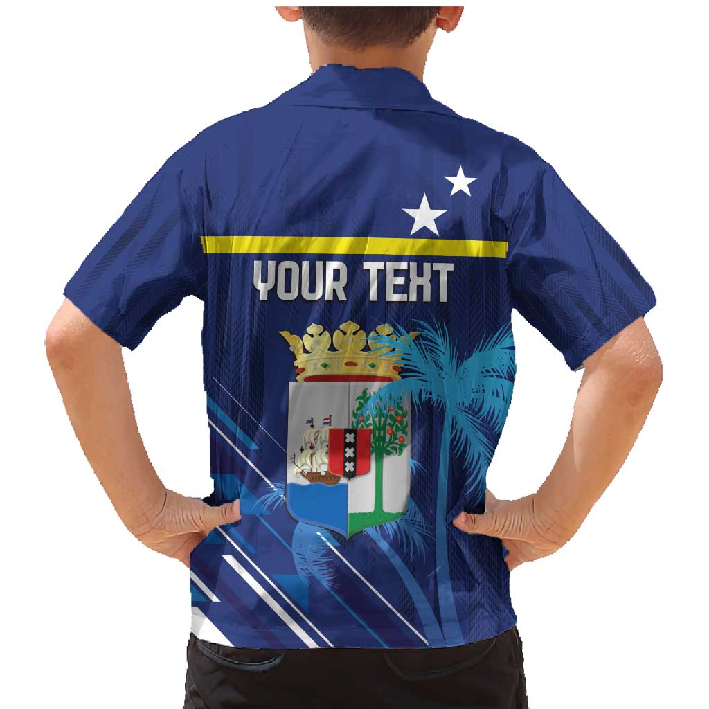 Personalized Curacao Flag Day Family Matching Mermaid Dress and Hawaiian Shirt Dia di Bandera