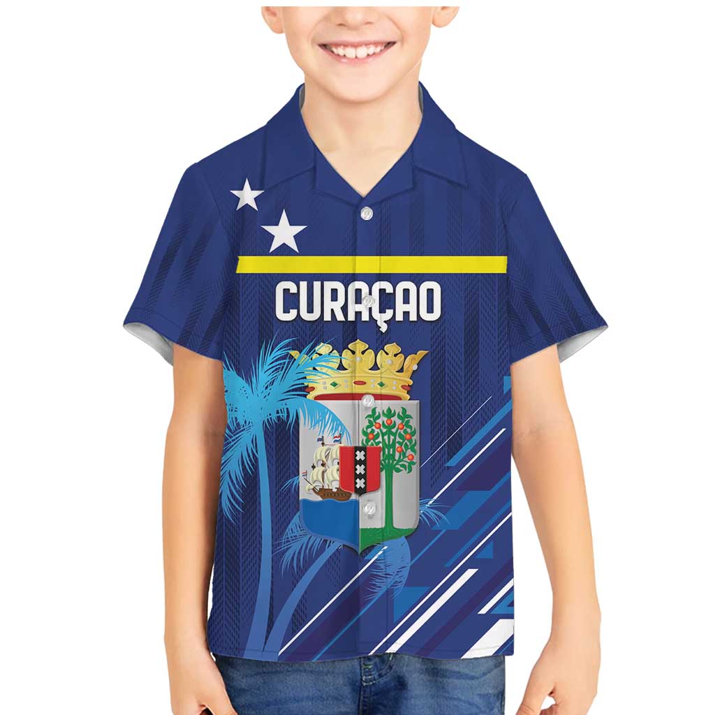 Personalized Curacao Flag Day Family Matching Mermaid Dress and Hawaiian Shirt Dia di Bandera