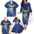 Personalized Curacao Flag Day Family Matching Off The Shoulder Long Sleeve Dress and Hawaiian Shirt Dia di Bandera