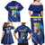 Personalized Curacao Flag Day Family Matching Off Shoulder Maxi Dress and Hawaiian Shirt Dia di Bandera