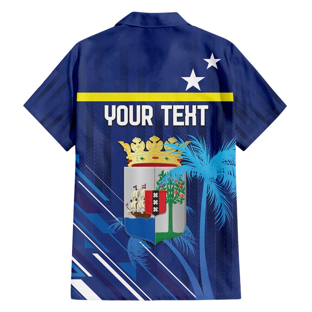 Personalized Curacao Flag Day Family Matching Off Shoulder Maxi Dress and Hawaiian Shirt Dia di Bandera