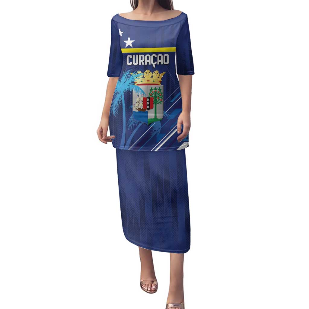 Personalized Curacao Flag Day Family Matching Puletasi and Hawaiian Shirt Dia di Bandera