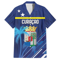 Personalized Curacao Flag Day Family Matching Short Sleeve Bodycon Dress and Hawaiian Shirt Dia di Bandera