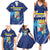 Personalized Curacao Flag Day Family Matching Summer Maxi Dress and Hawaiian Shirt Dia di Bandera