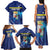 Personalized Curacao Flag Day Family Matching Tank Maxi Dress and Hawaiian Shirt Dia di Bandera