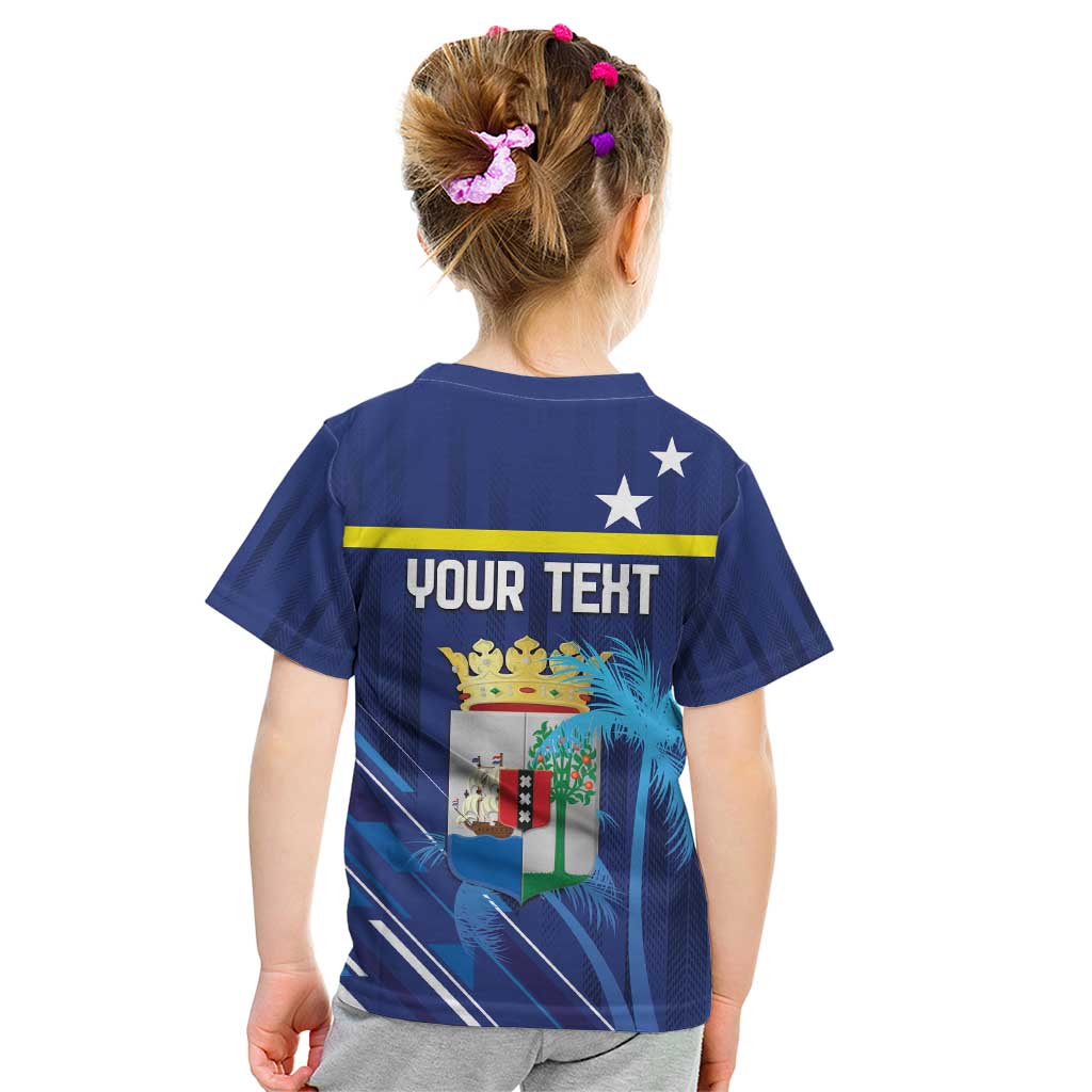 Personalized Curacao Flag Day Kid T Shirt Dia di Bandera