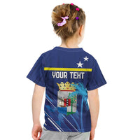 Personalized Curacao Flag Day Kid T Shirt Dia di Bandera