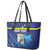 Personalized Curacao Flag Day Leather Tote Bag Dia di Bandera