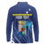 Personalized Curacao Flag Day Long Sleeve Polo Shirt Dia di Bandera