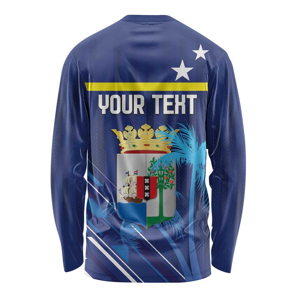 Personalized Curacao Flag Day Long Sleeve Shirt Dia di Bandera