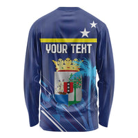 Personalized Curacao Flag Day Long Sleeve Shirt Dia di Bandera