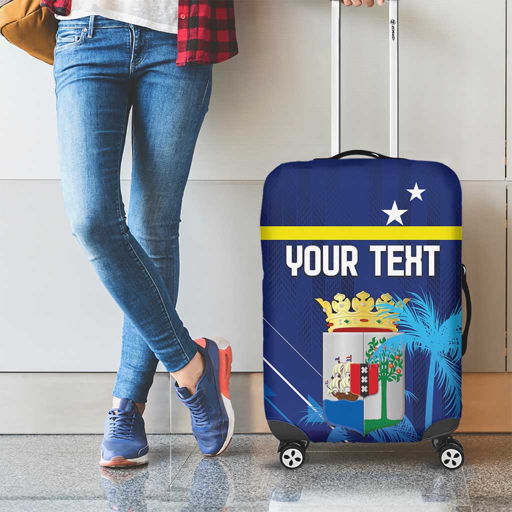 Personalized Curacao Flag Day Luggage Cover Dia di Bandera