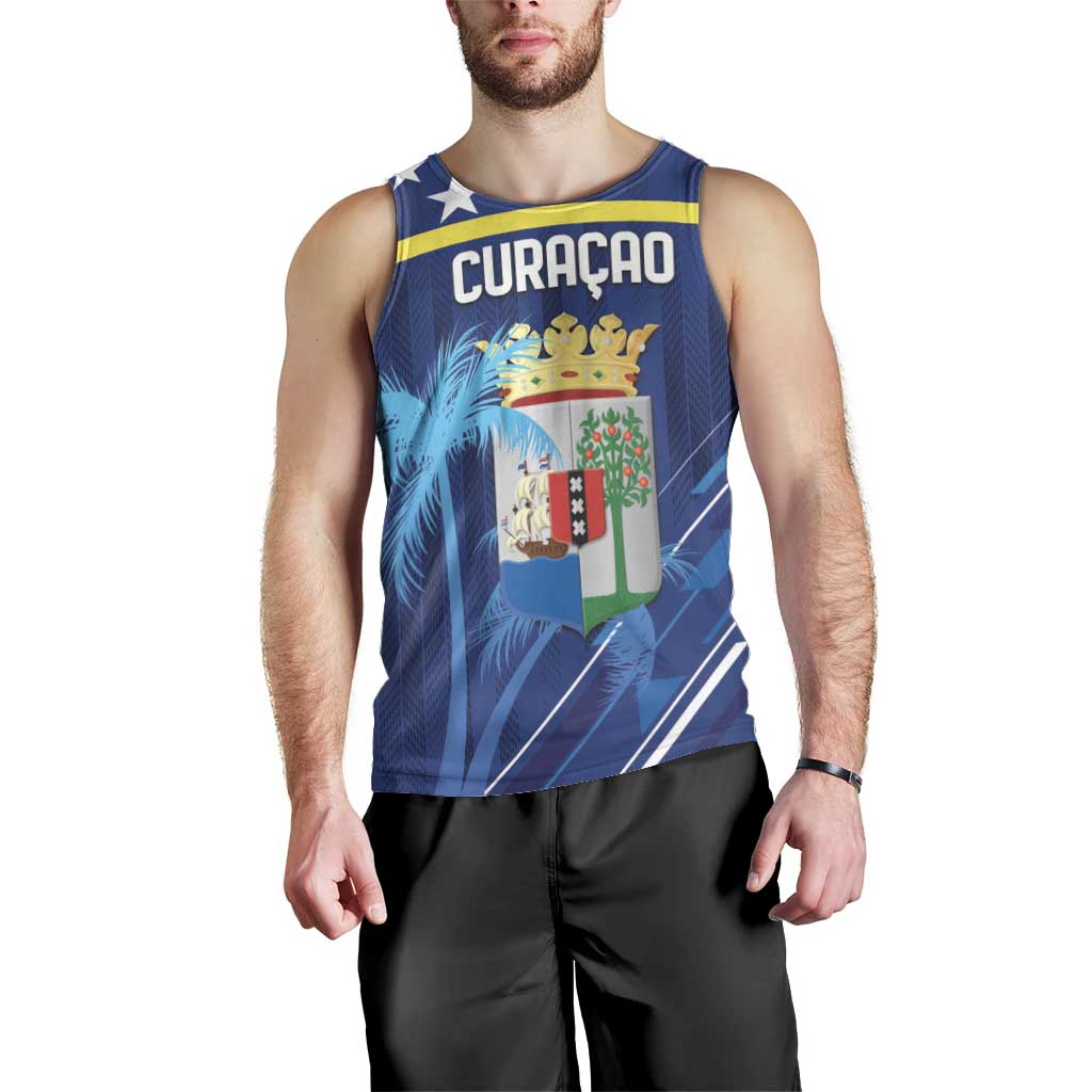 Personalized Curacao Flag Day Men Tank Top Dia di Bandera