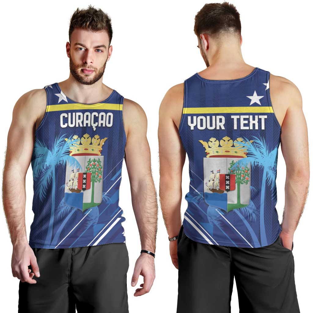 Personalized Curacao Flag Day Men Tank Top Dia di Bandera