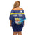 Personalized Curacao Flag Day Off Shoulder Short Dress Dia di Bandera