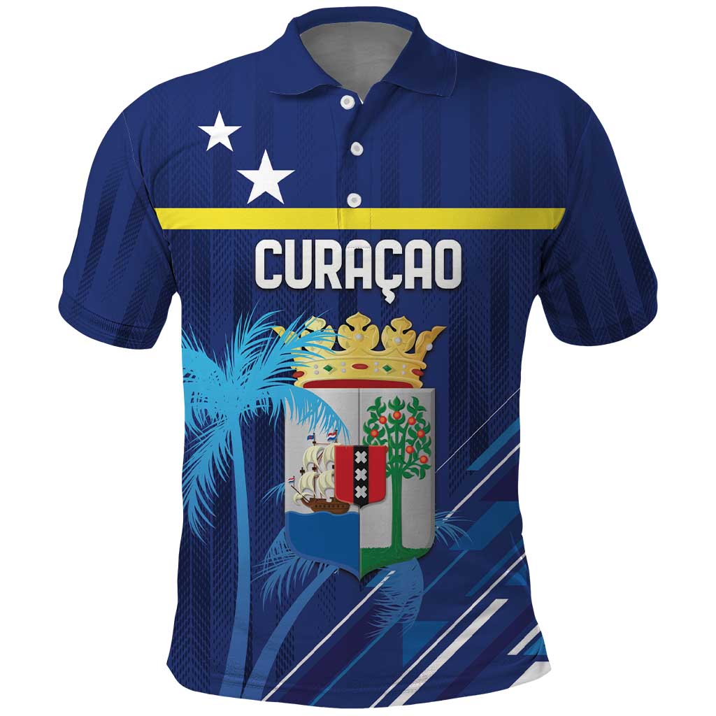 Personalized Curacao Flag Day Polo Shirt Dia di Bandera
