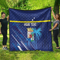 Personalized Curacao Flag Day Quilt Dia di Bandera