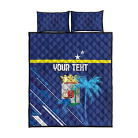 Personalized Curacao Flag Day Quilt Bed Set Dia di Bandera