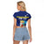 Personalized Curacao Flag Day Raglan Cropped T Shirt Dia di Bandera