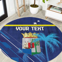 Personalized Curacao Flag Day Round Carpet Dia di Bandera
