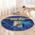 Personalized Curacao Flag Day Round Carpet Dia di Bandera