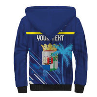 Personalized Curacao Flag Day Sherpa Hoodie Dia di Bandera