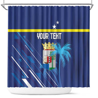 Personalized Curacao Flag Day Shower Curtain Dia di Bandera