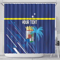Personalized Curacao Flag Day Shower Curtain Dia di Bandera