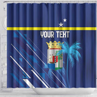 Personalized Curacao Flag Day Shower Curtain Dia di Bandera