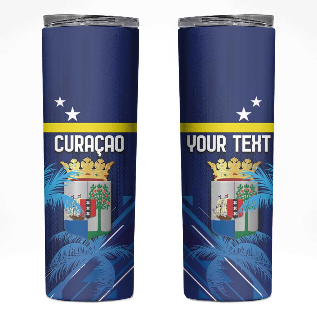 Personalized Curacao Flag Day Skinny Tumbler Dia di Bandera