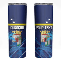 Personalized Curacao Flag Day Skinny Tumbler Dia di Bandera