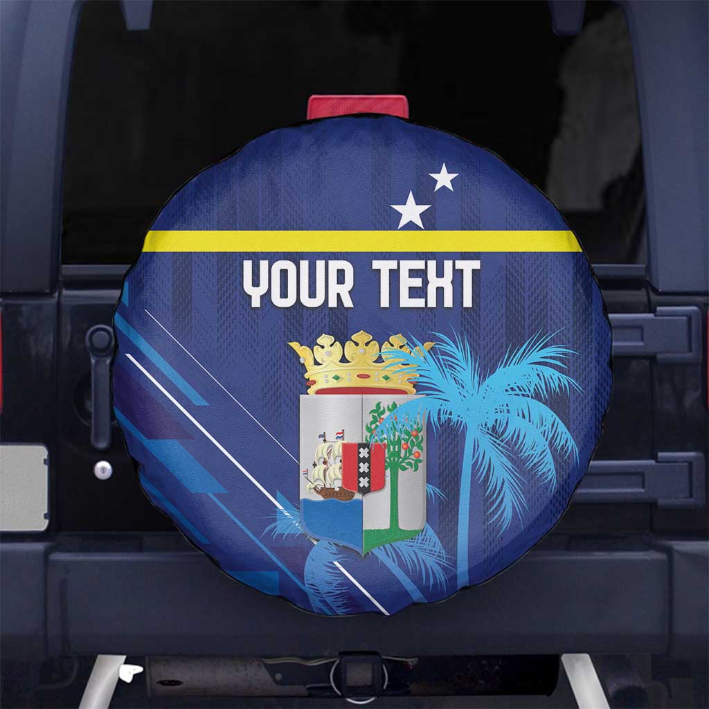 Personalized Curacao Flag Day Spare Tire Cover Dia di Bandera