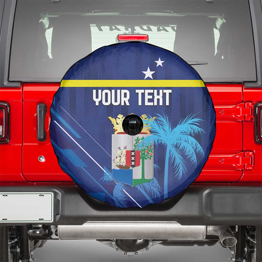 Personalized Curacao Flag Day Spare Tire Cover Dia di Bandera