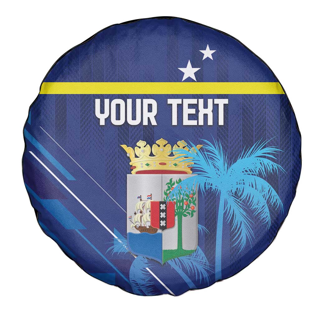 Personalized Curacao Flag Day Spare Tire Cover Dia di Bandera