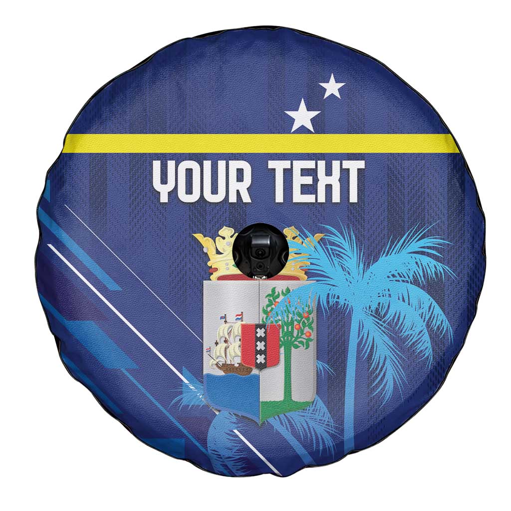 Personalized Curacao Flag Day Spare Tire Cover Dia di Bandera