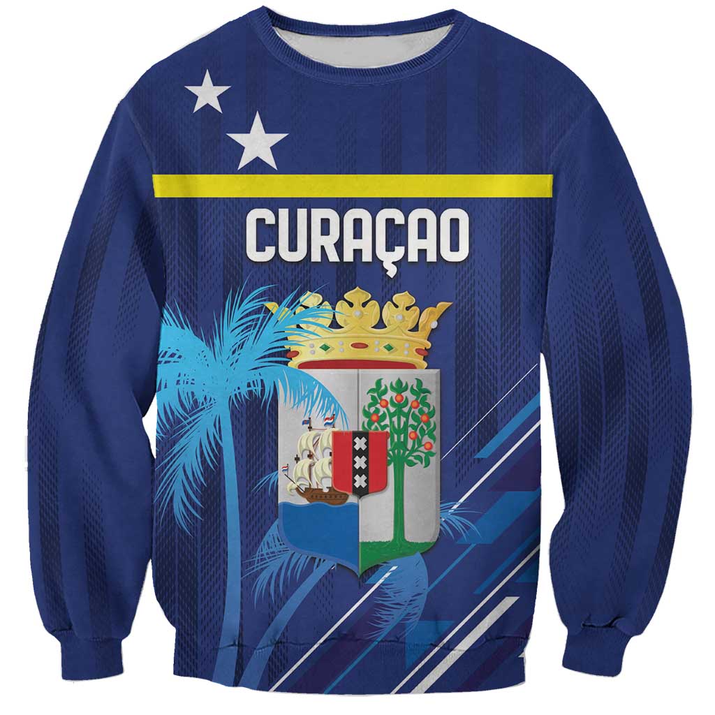 Personalized Curacao Flag Day Sweatshirt Dia di Bandera