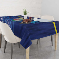 Personalized Curacao Flag Day Tablecloth Dia di Bandera