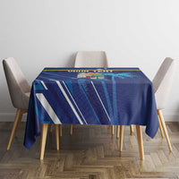 Personalized Curacao Flag Day Tablecloth Dia di Bandera