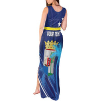 Personalized Curacao Flag Day Tank Maxi Dress Dia di Bandera