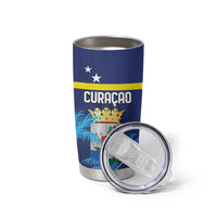 Personalized Curacao Flag Day Tumbler Cup Dia di Bandera