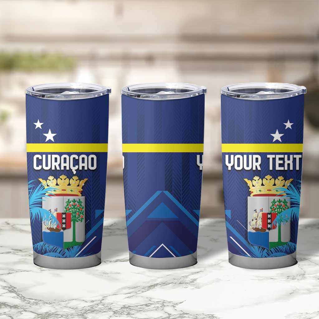 Personalized Curacao Flag Day Tumbler Cup Dia di Bandera