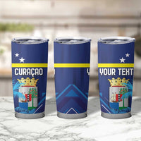 Personalized Curacao Flag Day Tumbler Cup Dia di Bandera
