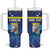 Personalized Curacao Flag Day Tumbler With Handle Dia di Bandera