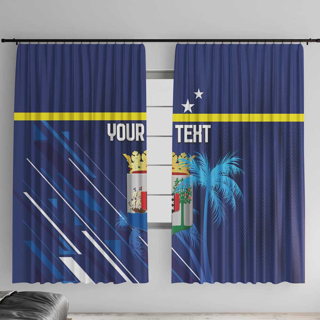 Personalized Curacao Flag Day Window Curtain Dia di Bandera