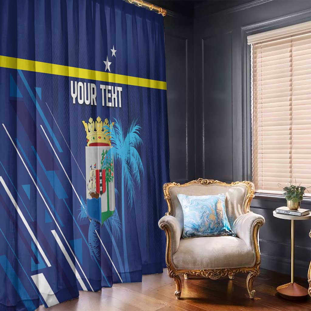 Personalized Curacao Flag Day Window Curtain Dia di Bandera