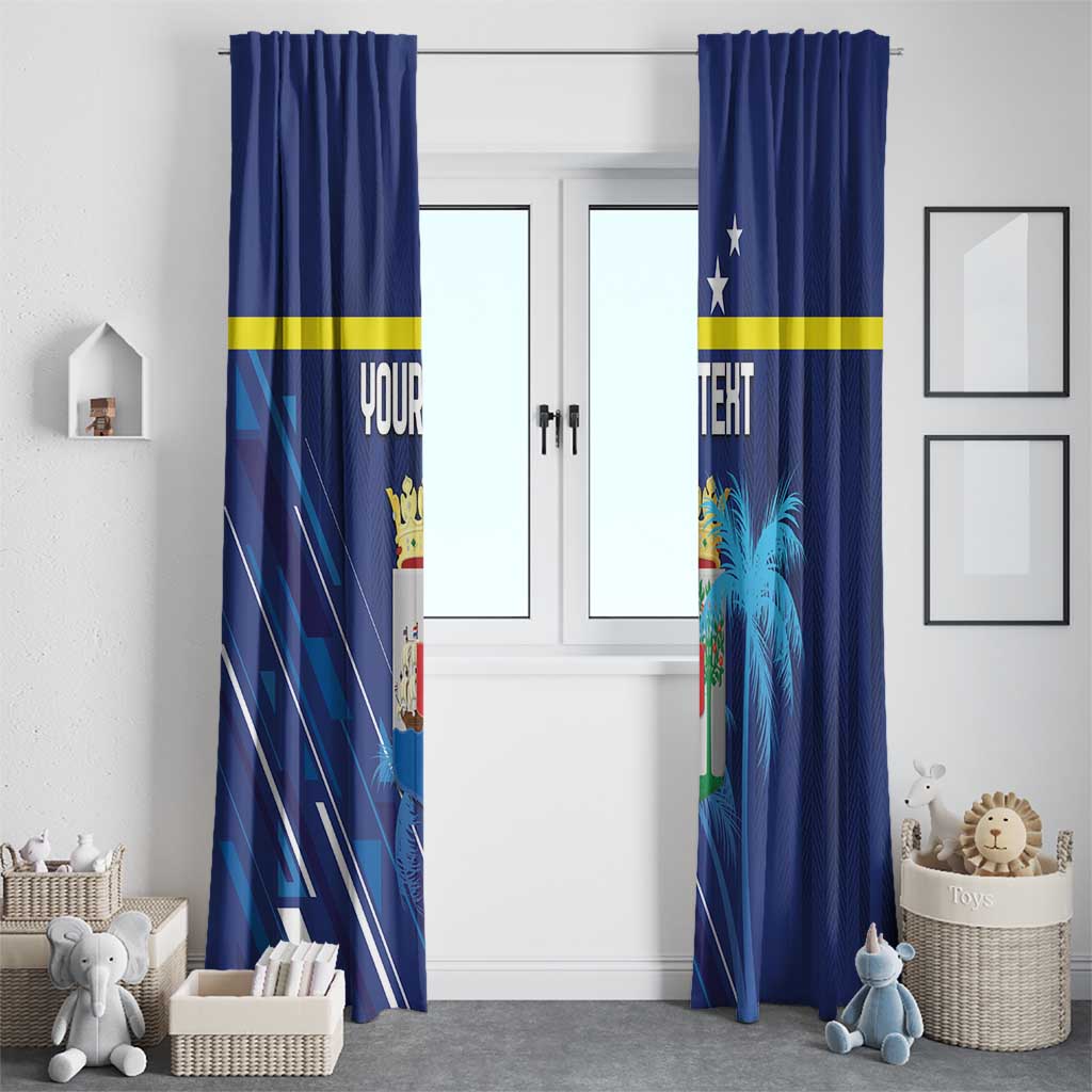 Personalized Curacao Flag Day Window Curtain Dia di Bandera
