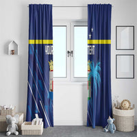 Personalized Curacao Flag Day Window Curtain Dia di Bandera