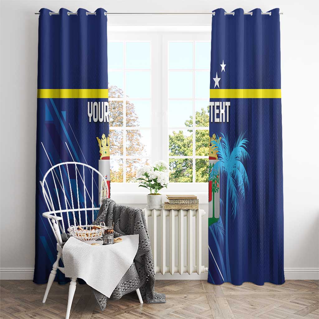 Personalized Curacao Flag Day Window Curtain Dia di Bandera