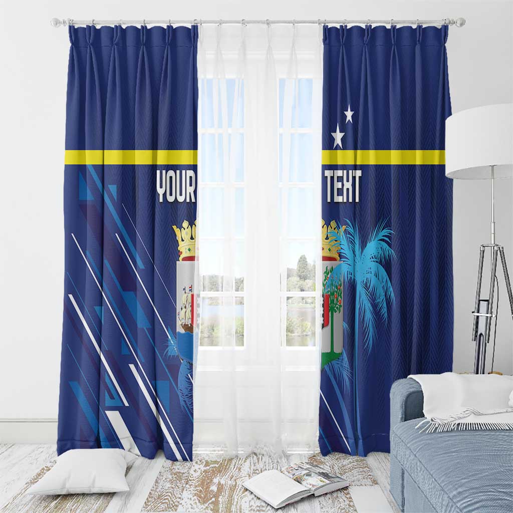 Personalized Curacao Flag Day Window Curtain Dia di Bandera