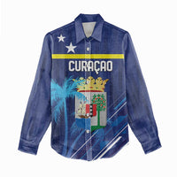 Personalized Curacao Flag Day Women Casual Shirt Dia di Bandera